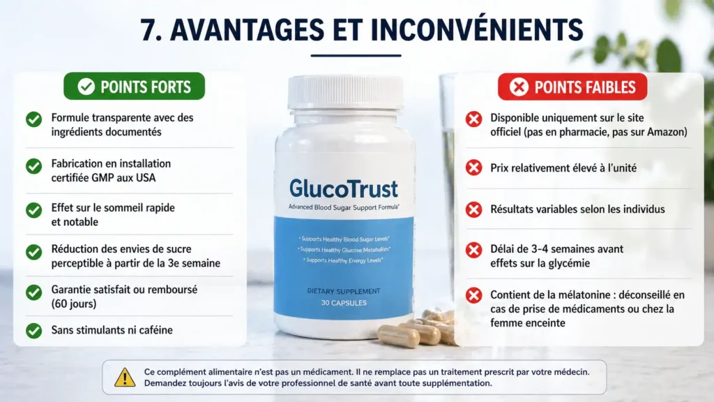 Avantages et inconvénients Gluco Trust Avis