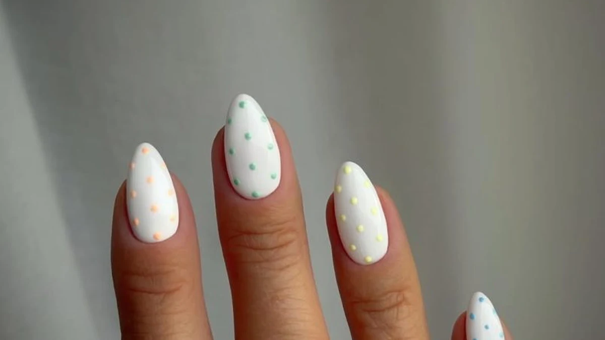 Base Blanche avec Pois Colorés