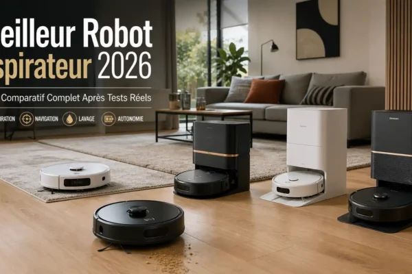 Meilleur robot aspirateur 2026 comparatif complet après tests réels avec modèles Roborock, Dreame, iRobot, Eufy et Narwal