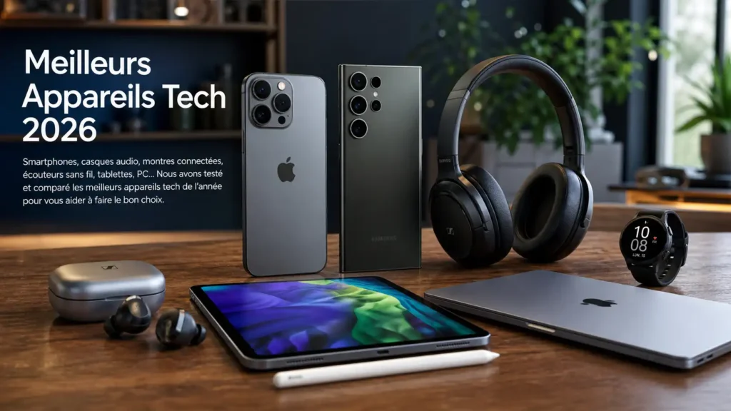 Meilleurs Appareils Tech 2026 : Comparatif Smartphones, Audio et Gadgets Meilleurs Appareils Tech 2026 : Comparatif Smartphones, Audio et Gadgets