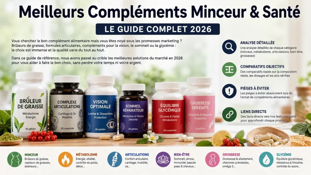 Meilleurs Compléments Minceur & Santé 2026 : Le Guide Complet pour Choisir