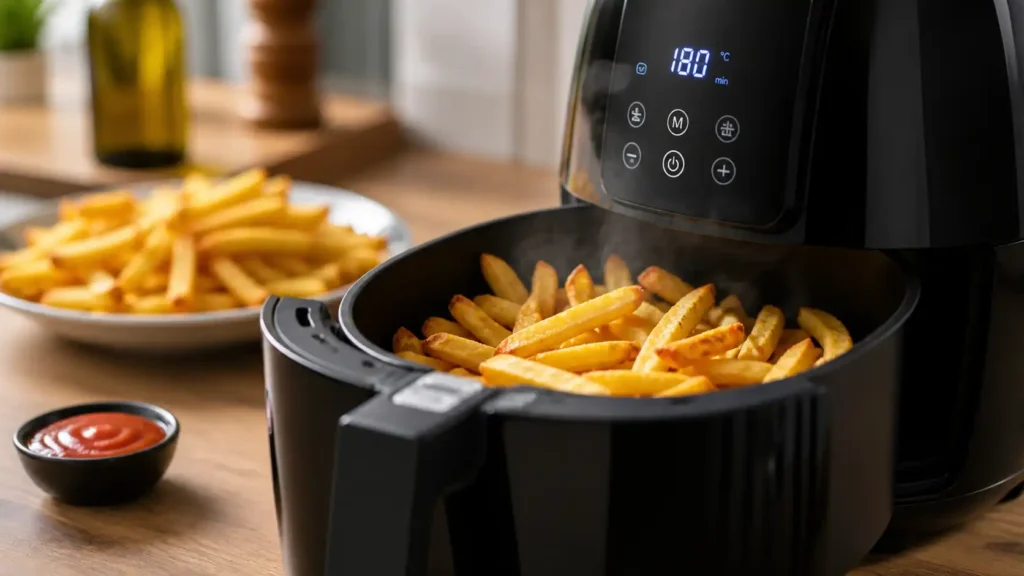 frites croustillantes cuites à l'air chaud sans huile