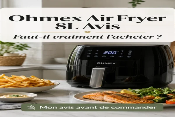 Ohmex Air Fryer 8L questions avant achat