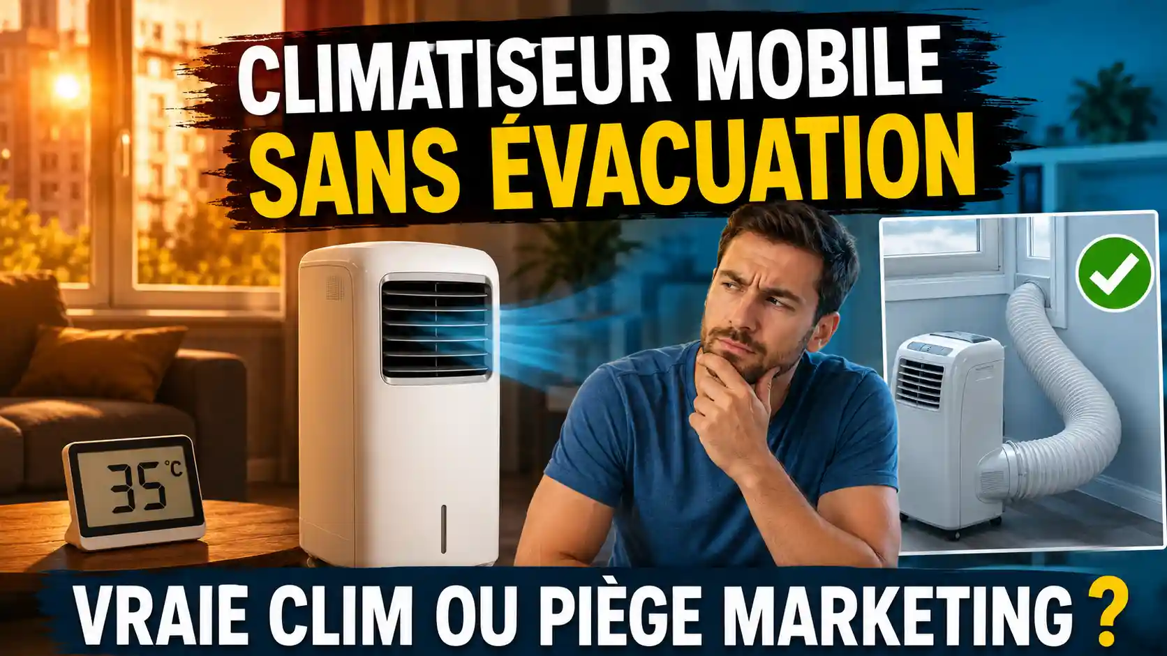 Climatiseur mobile sans évacuation : vraie clim ou piège marketing ?