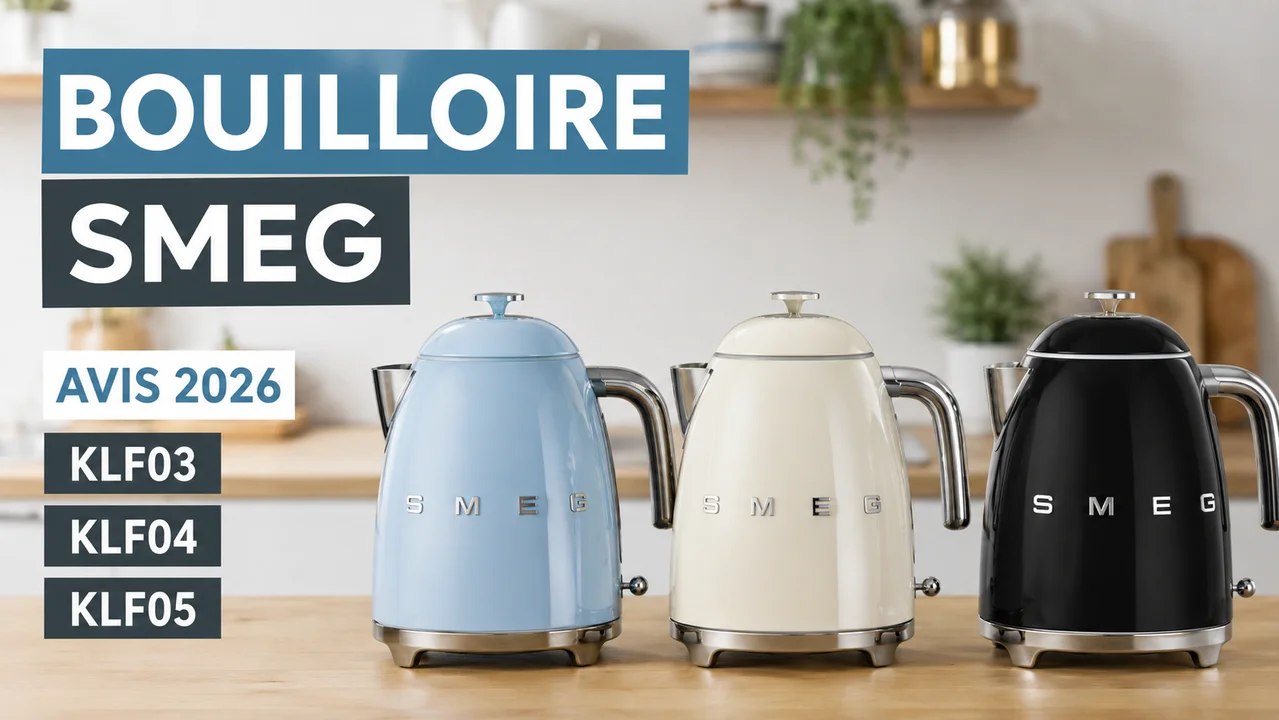 Bouilloire Smeg : avis 2026 sur les modèles KLF03, KLF04 et KLF05