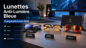 Lunettes Anti-Lumière Bleue : Comparatif et Avis 2026 (ANRRI, Okany, Horus X)