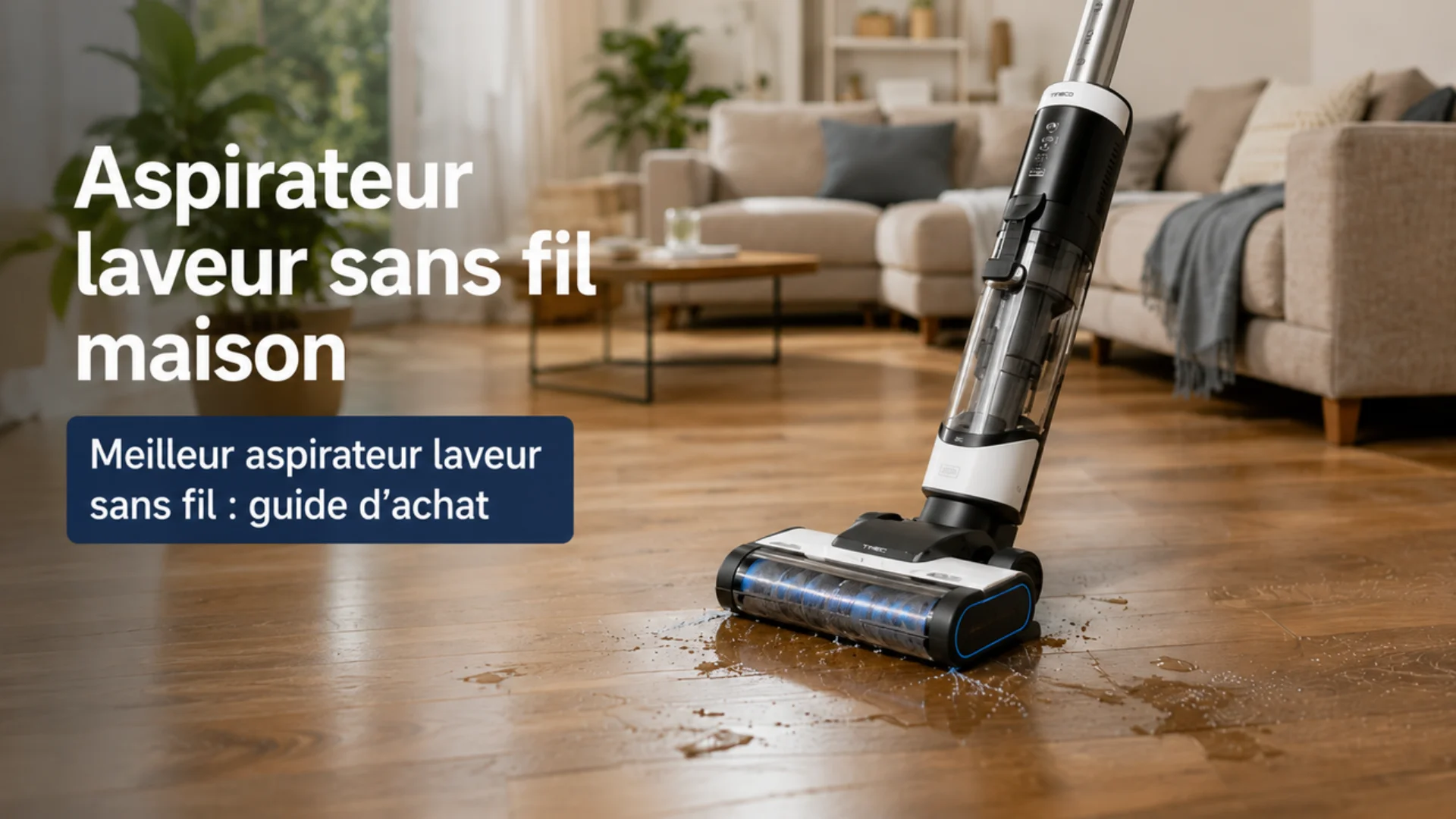Aspirateur laveur sans fil maison pour sols durs, famille et animaux